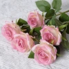 Single artificial rose for Valentine's Day home wedding decoration, artificial bouquet, artificial flower, high-end velvet fabric rose Specification image